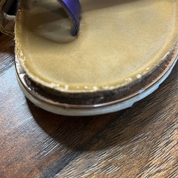 Steve Madden Girls Mistling Iridescent Multi Color Strappy Softbed Sandals Sz 13 - Picture 5 of 8